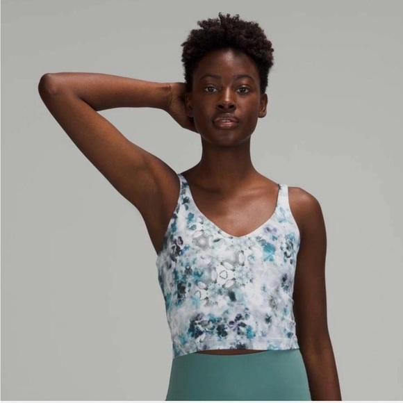 Lululemon Kaleidfloral Cropped Align Tank Size 6 - Picture 1 of 4